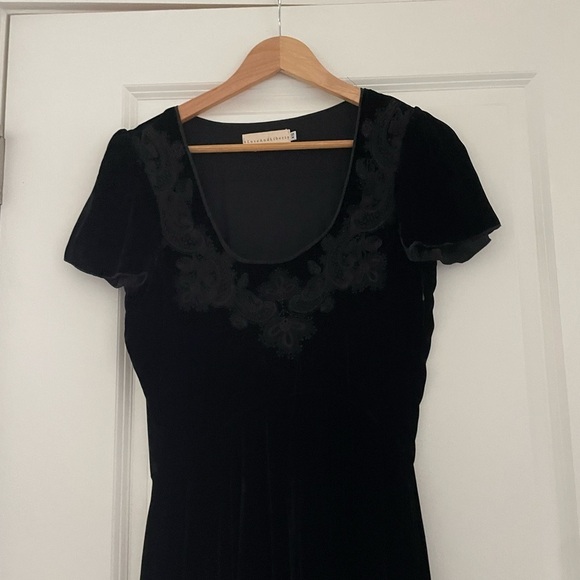 Johnny Was 4 Love and Liberty Embroidered Velvet Dress Witchy Boho Whimsigoth - Picture 4 of 12